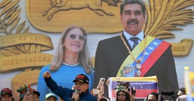 Venezuelan Interior Minister Diosdado Cabello delivers a speech during a women's rally in support of ousted Venezuelan President Nicolas Maduro and first lady Cilia Flores, Caracas, Venezuela, Jan. 6, 2026. (AFP Photo)