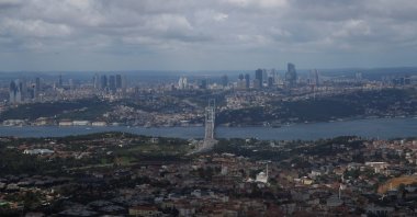 The European side of the city and the Bosporus are seen from the residential areas of the Asian side of Istanbul, Türkiye, July 26, 2024. (Reuters Photo)