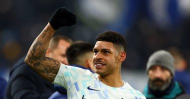 Inter Milan's Luis Henrique celebrates after the Serie A match against Atalanta at Gewiss Stadium, Bergamo, Italy, Dec. 28, 2025. (Reuters Photo)