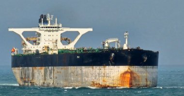 The vessel tanker Bella 1 at Singapore Strait, after U.S. officials say the U.S. Coast Guard pursued an oil tanker in international waters near Venezuela, in this picture taken from social media on March 18, 2025. (Hakon Rimmereid/via Reuters)