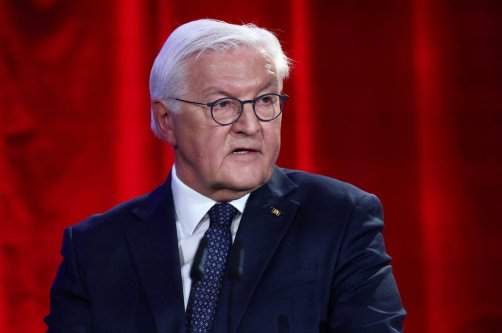 German President Frank-Walter Steinmeier delivers a speech at his Bellevue Palace residency in Berlin, Germany, Nov. 9, 2025. (Reuters Photo)