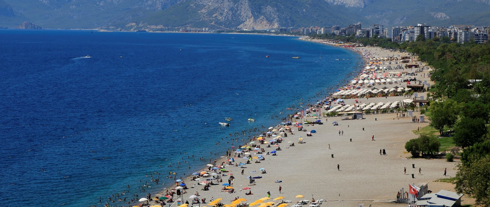 An aerial view of a beach, Antalya, southern Türkiye. (IHA File Photo)