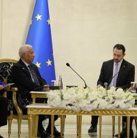 Syrian President Ahmed Al-Sharaa receives European Council President Antonio Costa and European Commission President Ursula von der Leyen (L) in Damascus, Syria, Jan. 9, 2026. (EPA Photo)