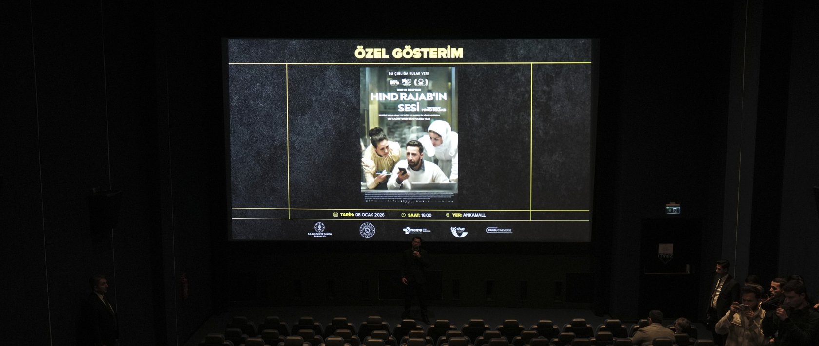 Attendees watch "The Voice of Hind Rajab" during a special screening, Ankara, Türkiye, Jan. 8, 2025. (AA Photo)