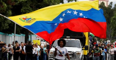 Supporters march calling for the release of Venezuela's deposed President Nicolas Maduro, following the capture of Maduro and his wife, Cilia Flores, by U.S. forces during U.S. strikes on Venezuela, Caracas, Venezuela, Jan. 10, 2026. (Reuters Photo)