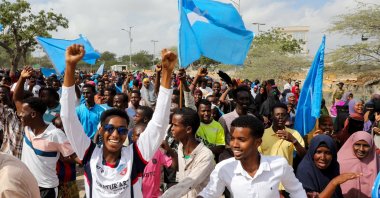 Somalis attend a demonstration after Israel recognized the self-declared Republic of Somaliland as an independent state, in Warta Nabada district of Mogadishu, Somalia, Dec. 30, 2025. (Reuters Photo)
