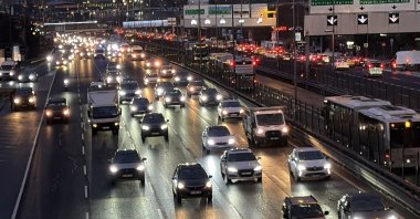 A view of a traffic jam in Istanbul, Türkiye, Jan. 8, 2026. (AA Photo)