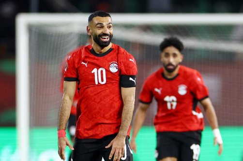 Egypt's Mohamed Salah celebrates after winning the AFCON quarterfinal against the Ivory Coast, Adrar Stadium, Agadir, Morocco, Jan. 10, 2026. (Reuters Photo)