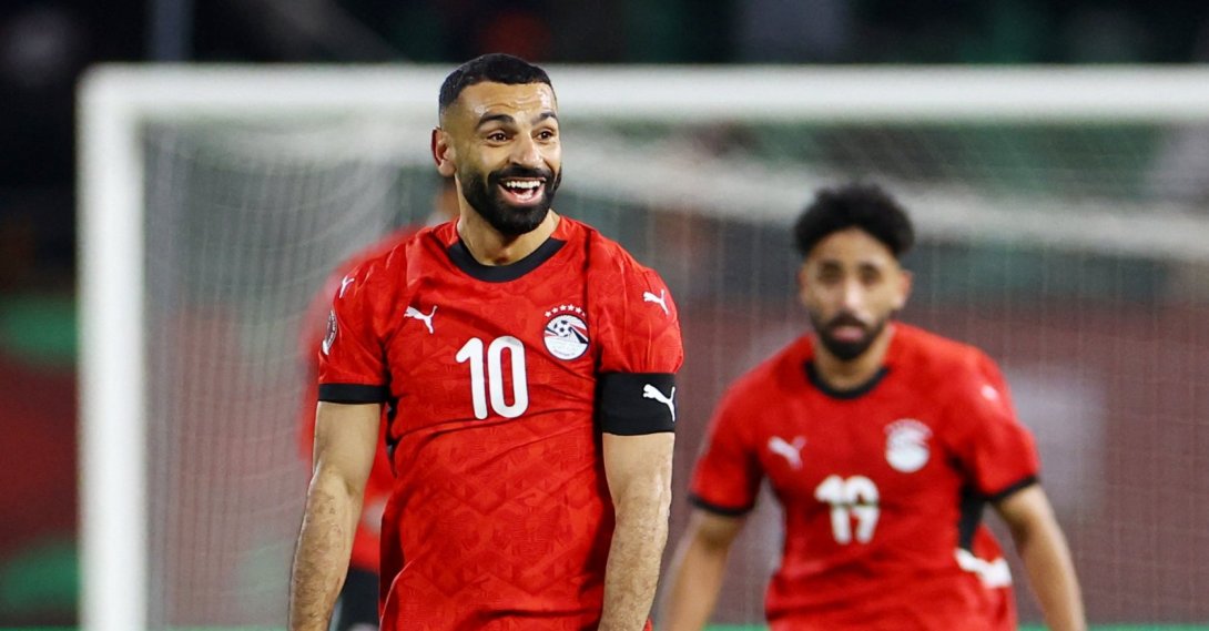 Egypt's Mohamed Salah celebrates after winning the AFCON quarterfinal against the Ivory Coast, Adrar Stadium, Agadir, Morocco, Jan. 10, 2026. (Reuters Photo)