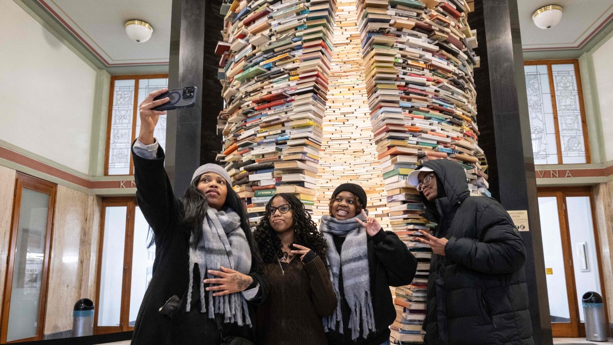 TikTok turns 8,000-book sculpture into Prague’s hottest attraction