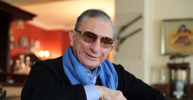 Renowned Turkish theater, film and TV actor and director Haldun Dormen at a press meeting in his home in Istanbul, Türkiye, March 8, 2012. (Shutterstock Photo)