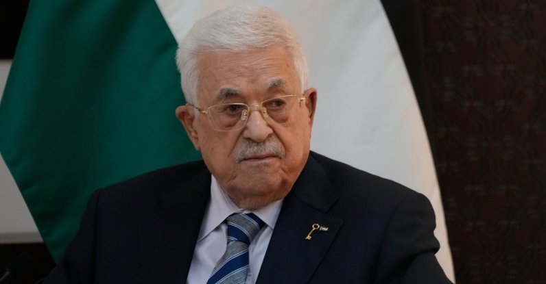 Palestinian President Mahmoud Abbas delivers a statement in Ramallah, the occupied West Bank, Dec. 22, 2025. (EPA Photo)