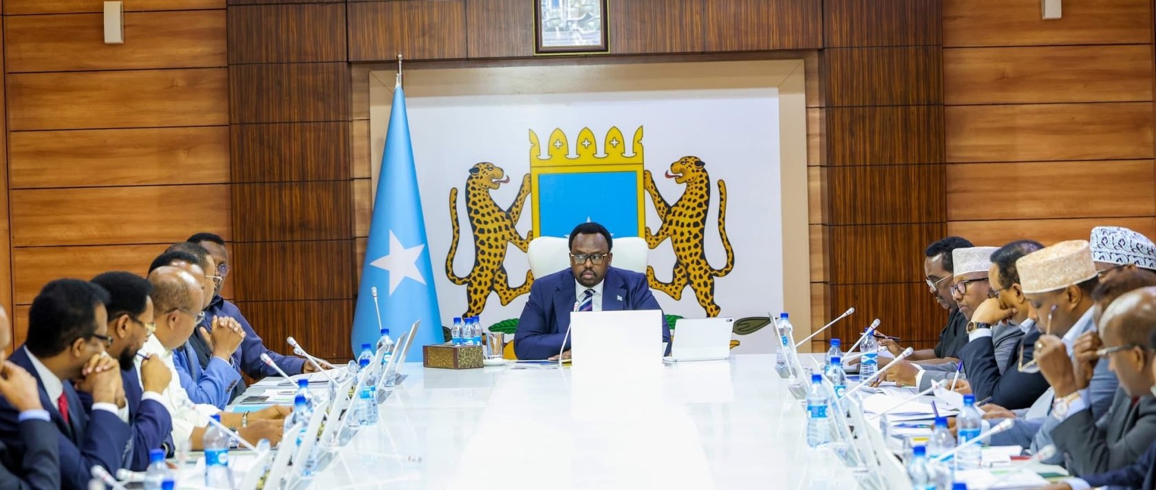 The Council of Ministers of the Federal Republic of Somalia holds a meeting in Mogadishu, Jan. 12, 2026. (OPM Handout via X)