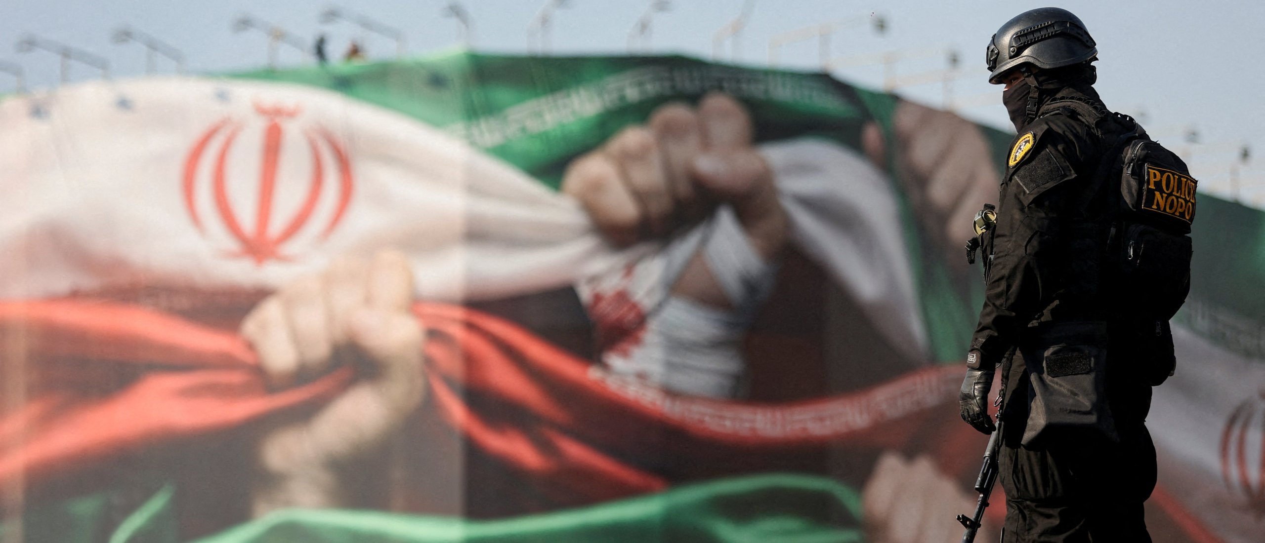 A member of the Iranian police stands guard during a pro-government rally in Tehran, Iran, Jan. 12, 2026. (Reuters Photo)