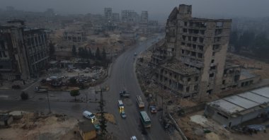 A view of the Sheikh Maqsoud neighborhood where the YPG were forced to evacuate after the Syrian army's operations, Aleppo, Syria, Jan. 12, 2026. (AA Photo)