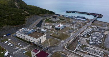 Facilities of the Caspian Pipeline Consortium's (CPC) Marine Terminal in Yuzhnaya Ozereevka near the Black Sea port of Novorossiysk, Russia, Sept. 21, 2021. (Caspian Pipeline Consortium (CPC)/Handout via Reuters)