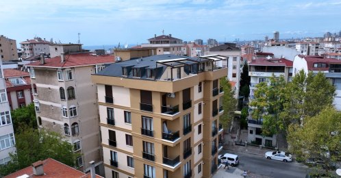 An aerial view shows a newly built residential block completed under the ministry’s urban renewal project, Maltepe, Istanbul, Türkiye, Jan. 13, 2025. (AA Photo)