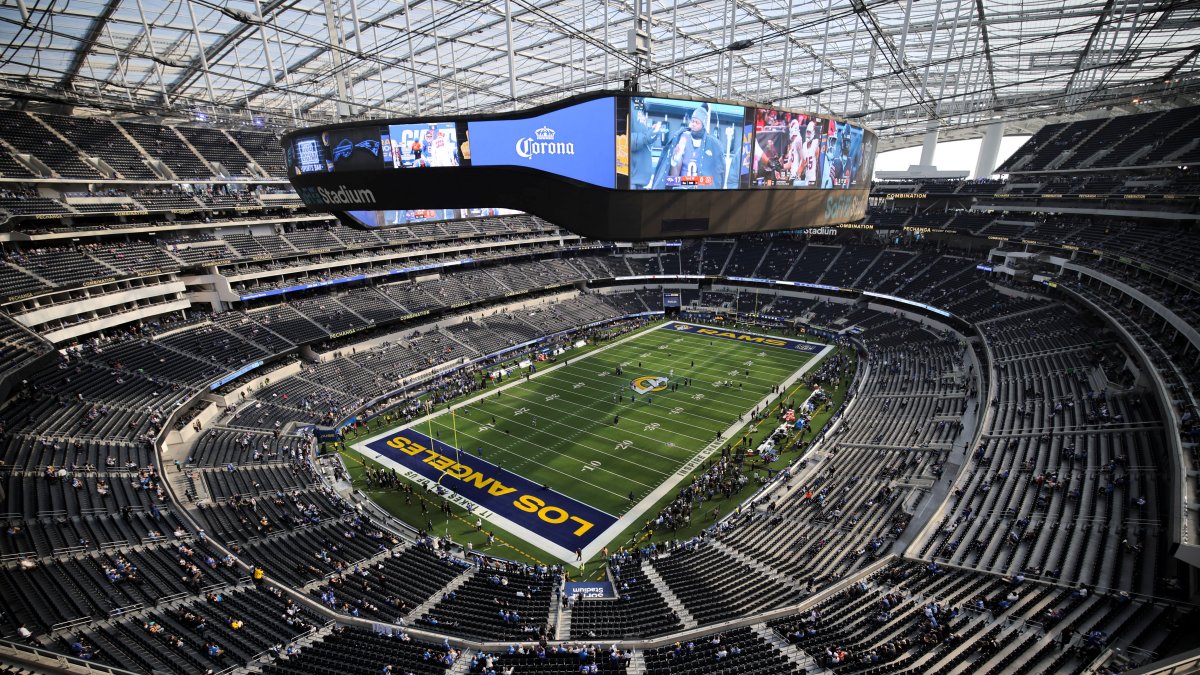 A view of the field at SoFi Stadium before a Los Angeles Rams game, Inglewood, U.S., Dec. 14, 2025. (Reuters Photo)