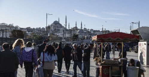 People walk in Eminönü, Istanbul, Türkiye, Nov. 25, 2025. (EPA Photo)