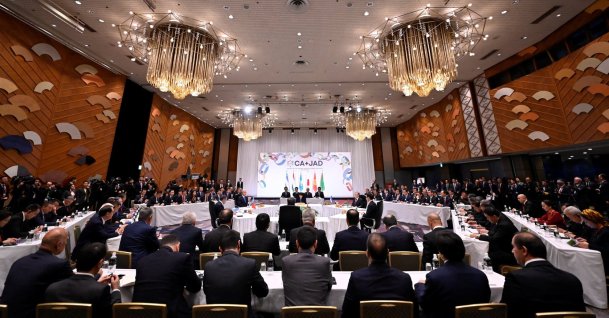 Leaders of Japan, Kazakhstan, Tajikistan, Turkmenistan, Kyrgyzstan and Uzbekistan attend the leaders-level "Central Asia plus Japan" Dialogue (CA JAD) summit, Tokyo, Japan, Dec. 20, 2025. (Reuters Photo)