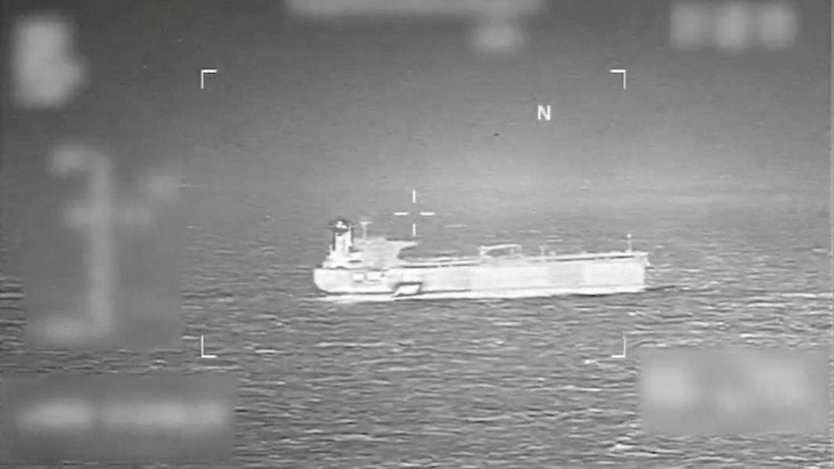 Footage from a video released by the U.S. Southern Command shows the Venezuela-linked tanker Veronica at sea, Jan. 15, 2026. (Reuters Photo)