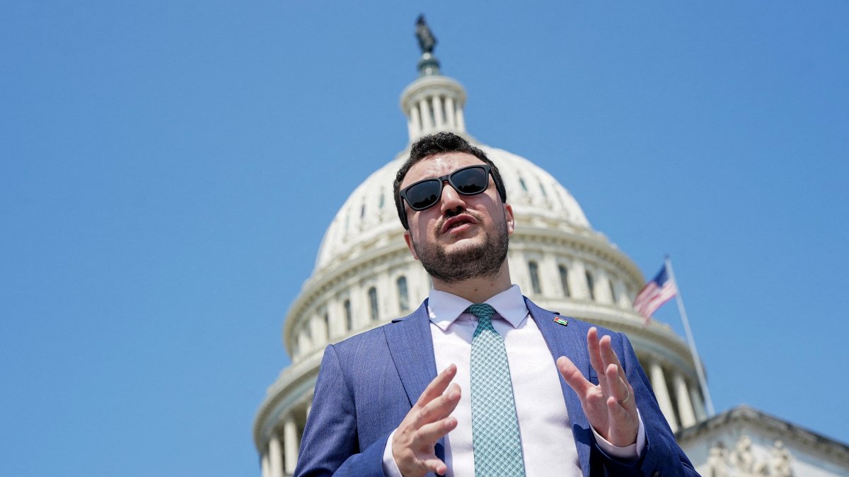 Columbia University graduate and pro-Palestinian activist Mahmoud Khalil stands by the U.S. Capitol building, during a visit to Capitol Hill in Washington, D.C., U.S., July 22, 2025. (Reuters File Photo)