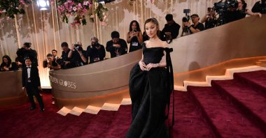 U.S. singer-Songwriter Ariana Grande attends the 83rd annual Golden Globe Awards at the Beverly Hilton hotel in Beverly Hills, California, U.S., Jan. 11, 2026. (AFP Photo)