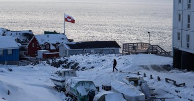 A Greenland flag flies in Nuuk, Greenland, Jan. 14, 2026. (Reuters Photo)