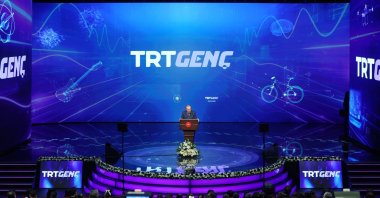 President Recep Tayyip Erdoğan speaks at the launching ceremony of TRT Genç at Beştepe Nation's Congress Center, Ankara, Jan. 15, 2026. (IHA Photo)