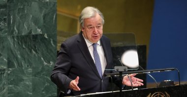 United Nations Secretary-General Antonio Guterres speaks on 2026 priorities to the U.N. General Assembly at U.N. Headquarters in New York City, Jan. 15, 2026. (AFP Photo)