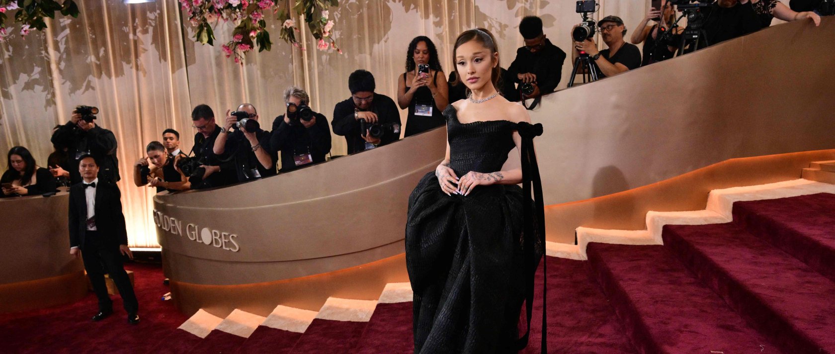 U.S. singer-Songwriter Ariana Grande attends the 83rd annual Golden Globe Awards at the Beverly Hilton hotel in Beverly Hills, California, U.S., Jan. 11, 2026. (AFP Photo)