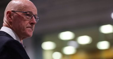 Scotland’s First Minister John Swinney waits for the result of the election count in Perth, Scotland, U.K, July 5, 2024. (Reuters Photo)
