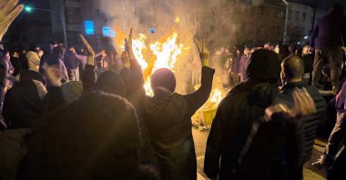 Iranians attend an anti-government protest, Tehran, Iran, Jan. 9, 2026. (AP Photo)