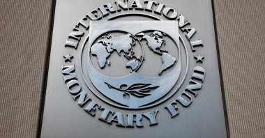 A view of the International Monetary Fund (IMF) logo at its headquarters in Washington, D.C., U.S., Nov. 24, 2024. (Reuters Photo)