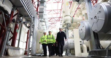 Energy and Natural Resources Minister Alparslan Bayraktar (R) inspects the Akkuyu Nuclear Power Plant site, Mersin, southern Türkiye, Jan. 19, 2026. (AA Photo)