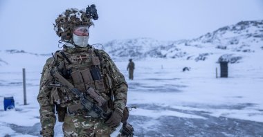 Danish soldiers are seen during shooting practice at an undisclosed location in Greenland, Jan. 18, 2025. (AFP Photo)