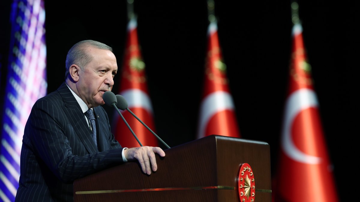 President Recep Tayyip Erdogan attends an awards ceremony in Ankara, Türkiye, Jan. 20, 2026. (DHA Photo)