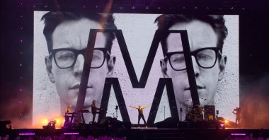 A scene from the Netflix documentary "Depeche Mode: M."