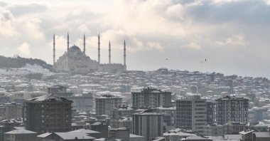 Residential buildings are seen with a backdrop of a mosque on the Asian side of Istanbul, Türkiye, Jan. 19, 2026. (AA Photo)