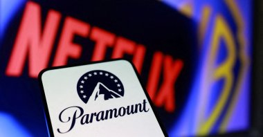 Paramount, Netflix and Warner Bros. logos are seen in this illustration taken Dec. 8, 2025. (Reuters Photo)