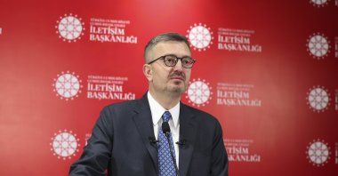 Presidential Communications Director Burhanettin Duran speaks at a photography exhibition in Istanbul, Jan. 10, 2026. (AA Photo)