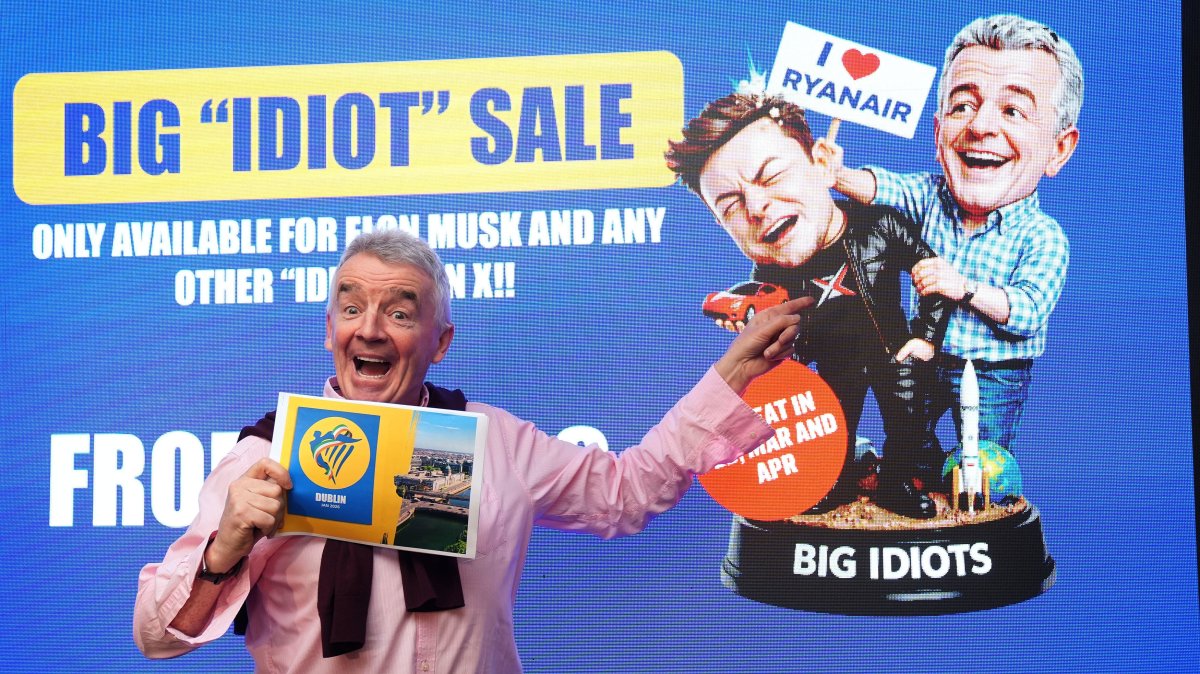 Ryanair Group CEO Michael O'Leary poses during a news conference, Dublin, Ireland, Jan. 21, 2026. (AP Photo)