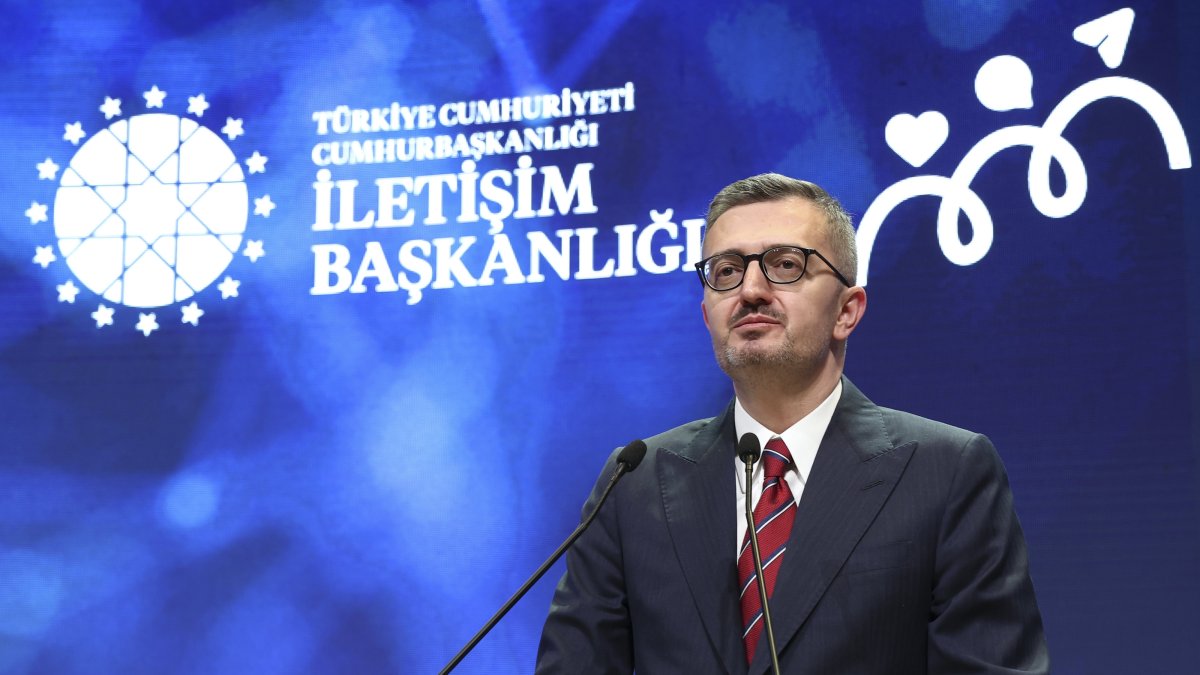 Directorate of Communications head Burhanettin Duran speaks during a panel titled “Responsibility, Freedom and Security on Social Media,” Ankara, Türkiye, Jan. 21, 2026. (AA Photo)