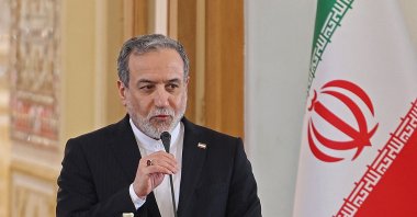 Iranian Foreign Minister Abbas Araghchi attends a joint press conference with his Iraqi counterpart Fuad Hussein, Tehran, Iran, Jan. 18, 2026. (AFP Photo)