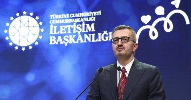 Directorate of Communications head Burhanettin Duran speaks during a panel titled “Responsibility, Freedom and Security on Social Media,” Ankara, Türkiye, Jan. 21, 2026. (AA Photo)