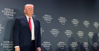 U.S. President Donald Trump attends a reception with business leaders during the 56th annual World Economic Forum (WEF), in Davos, Switzerland, Jan. 21, 2026. (Reuters Photo)