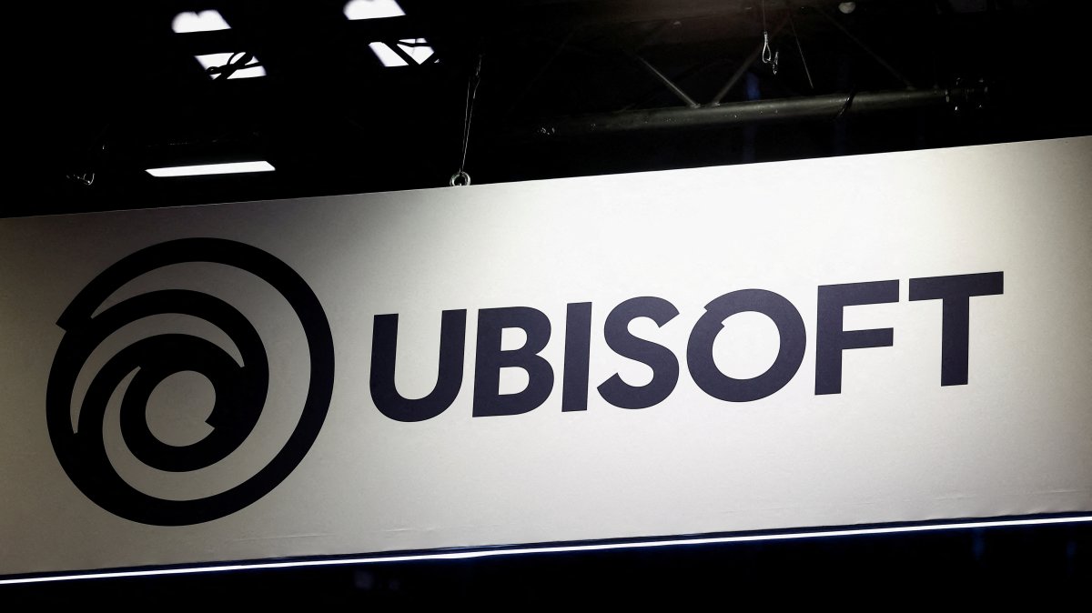 UbiSoft Entertainment logo is seen at the Paris Games Week (PGW), a trade fair for video games in Paris, France, Oct. 27, 2024. (Reuters Photo)