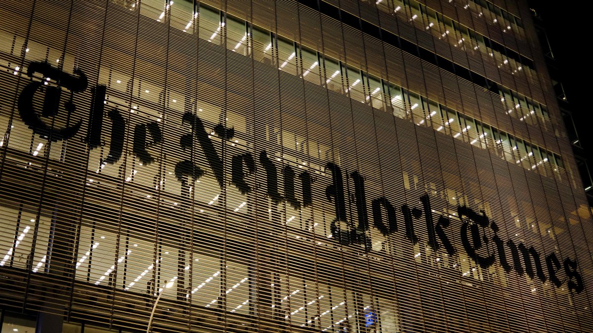 The New York Times’ headquarters building is seen in New York City, Dec. 17, 2024. (AFP File Photo)