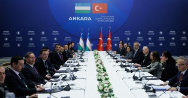 The fourth meeting of the Türkiye-Uzbekistan Joint Strategic Planning Group commences, co-chaired by Foreign Minister Hakan Fidan and Uzbekistan's Foreign Minister Bahtiyor Saidov, Ankara, Türkiye, Jan. 20, 2026. (AA Photo)