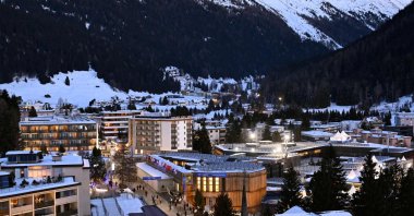 A general view of the congress center during the World Economic Forum (WEF) annual meeting in Davos, Switzerland, Jan. 21, 2026. (AFP Photo)